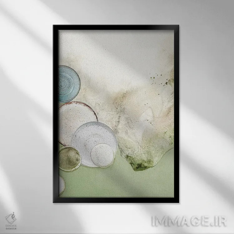 تابلو مدرن هنر طعم ۴ اثر دیزاین فابریکن - نمای قابدار مشکی