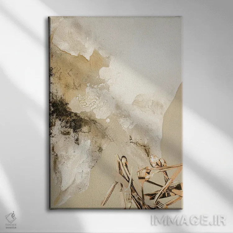 تابلو مدرن هنر طعم ۵ اثر دیزاین فابریکن - نمای روبهرو روی دیوار