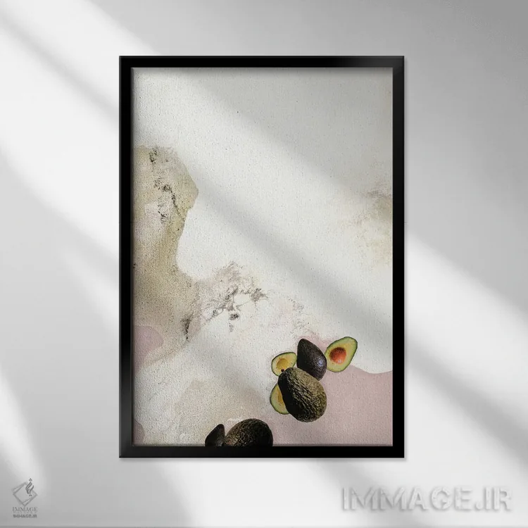 تابلو مدرن هنر طعم ۳ اثر دیزاین فابریکن - نمای قابدار مشکی