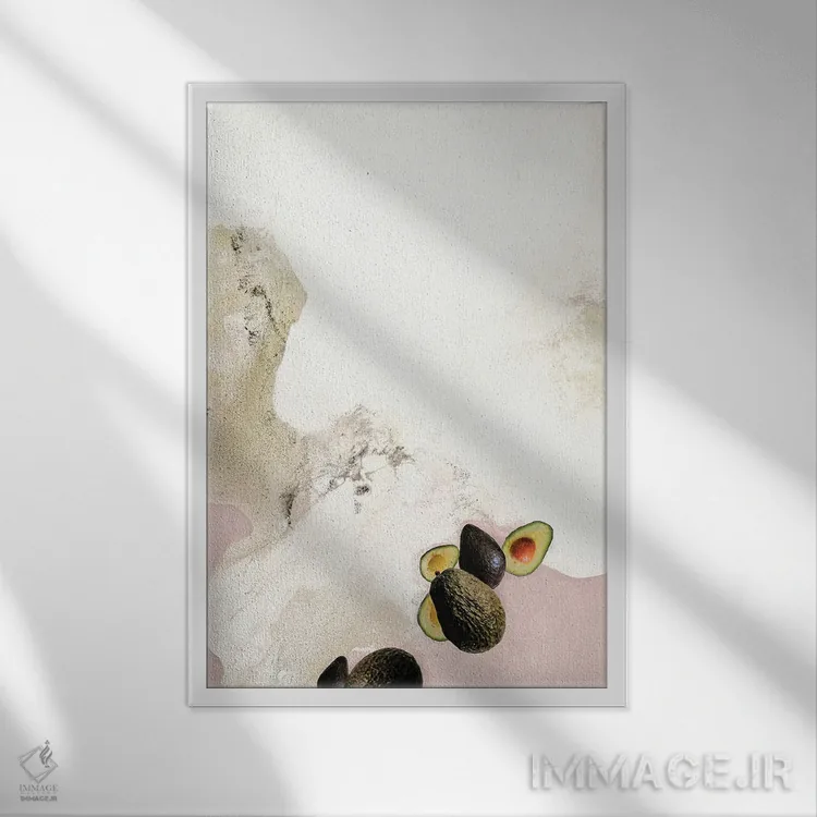 تابلو مدرن هنر طعم ۳ اثر دیزاین فابریکن - نمای قابدار سفید