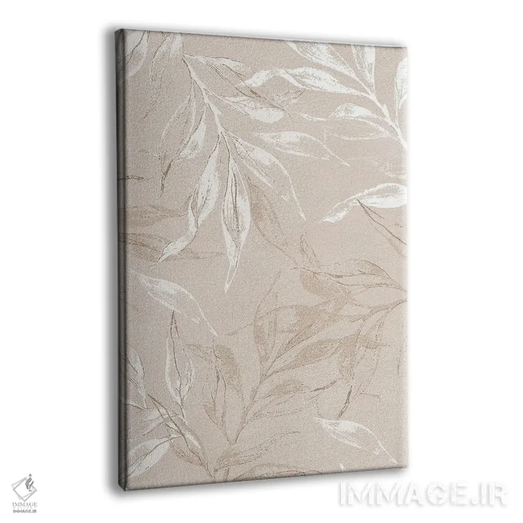 تابلو مدرن برگ های سفید ۲ اثر دیزاین فابریکن - نمای پرسپکتیو محصول
