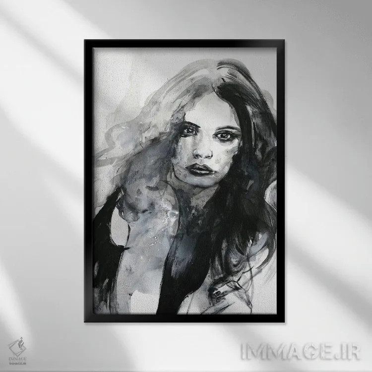 تابلو دکوراتیو احساس اثر دیزاین فابریکن - نمای قابدار مشکی
