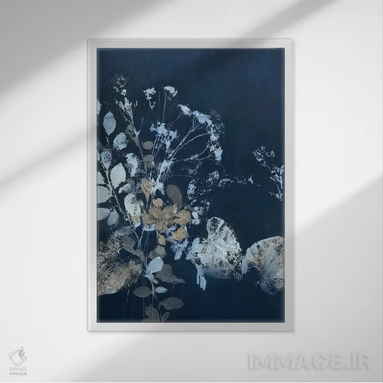 تابلو دکوراتیو طبیعت ناب ۷ اثر دیزاین فابریکن - نمای قابدار سفید