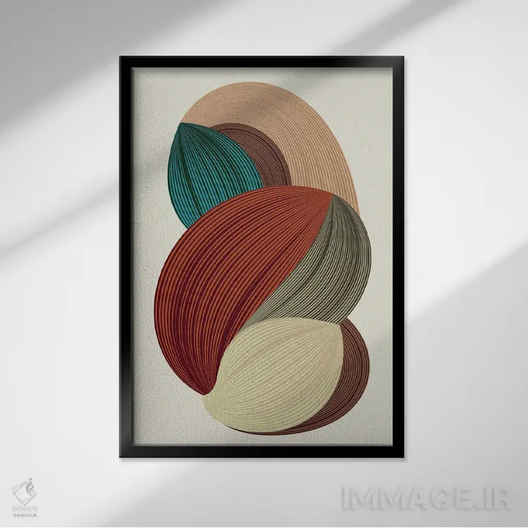 تابلو انتزاعی الیاف ۲ اثر دیزاین فابریکن - نمای قابدار مشکی