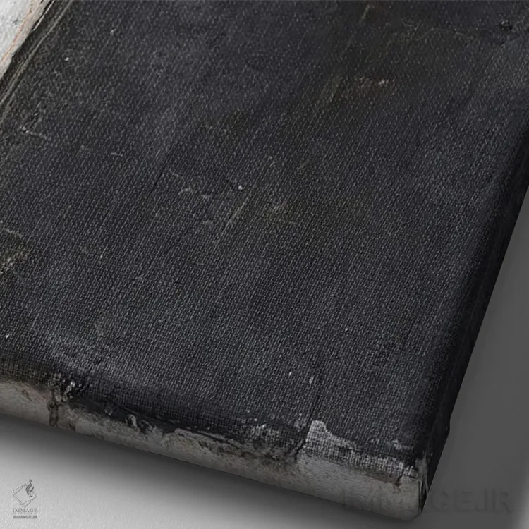 تابلو مینیمال خاموشی اثر دیزاین فابریکن - نمای نزدیک بافت بوم