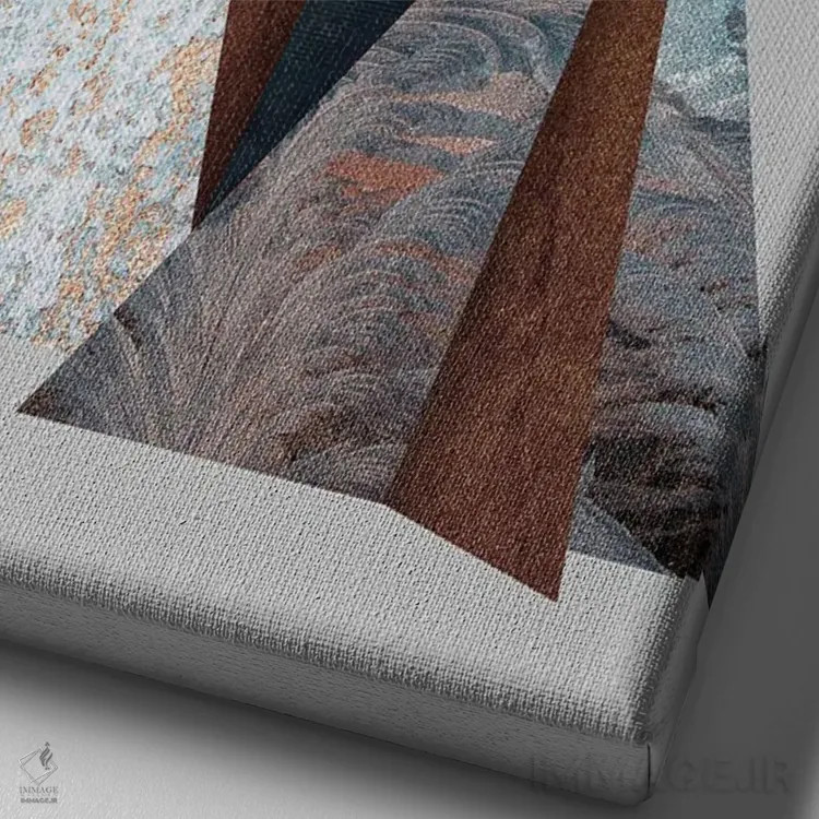 تابلو دکوراتیو سه درخت کریسمس اثر دیزاین فابریکن - نمای نزدیک بافت بوم