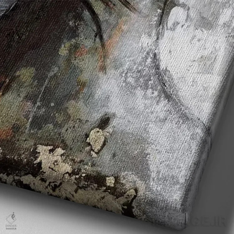 تابلو دکوراتیو مادونای طلایی اثر دیزاین فابریکن - نمای نزدیک بافت بوم