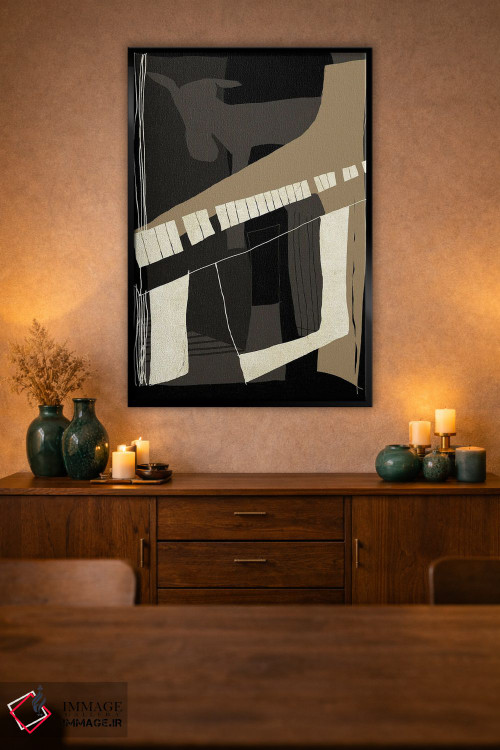 تابلو انتزاعی بز پیانو می نوازد اثر دیزاین فابریکن - D1B