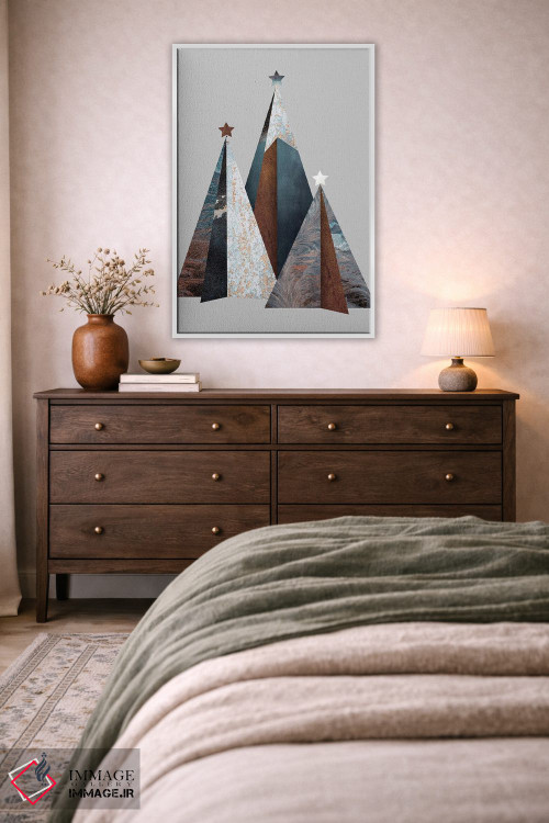 تابلو دکوراتیو سه درخت کریسمس اثر دیزاین فابریکن - D2W