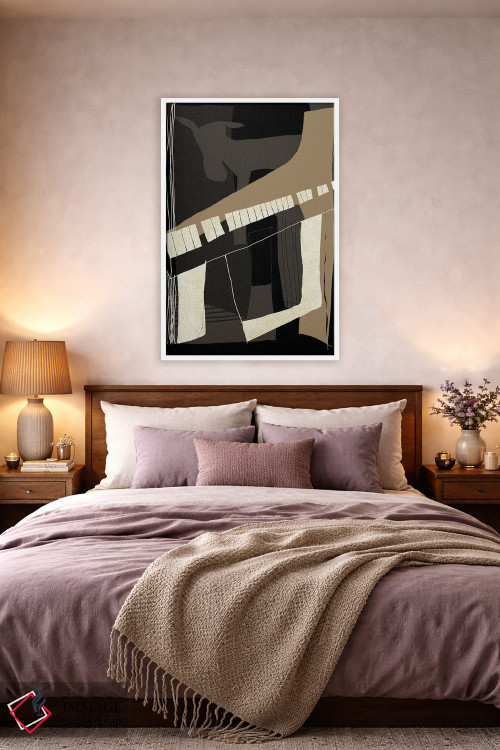 تابلو انتزاعی بز پیانو می نوازد اثر دیزاین فابریکن - D3W