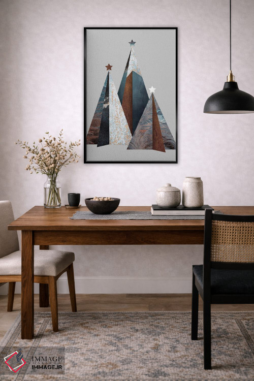 تابلو دکوراتیو سه درخت کریسمس اثر دیزاین فابریکن - D4B