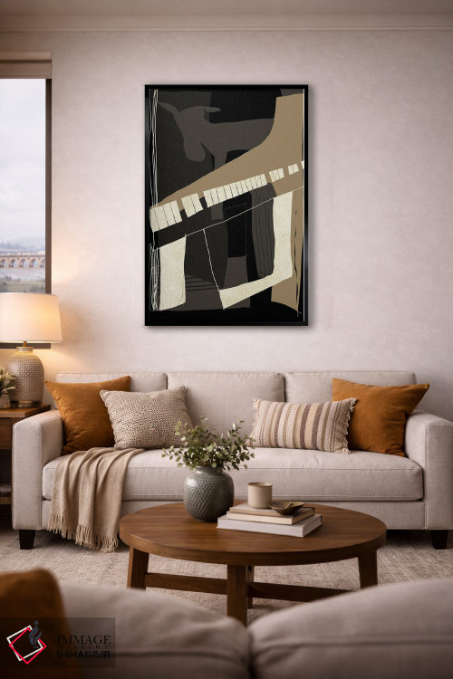 تابلو انتزاعی بز پیانو می نوازد اثر دیزاین فابریکن - D6B