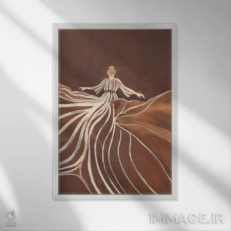 تابلو دکوراتیو شکوه مند اثر دیزاین فابریکن - نمای قابدار سفید