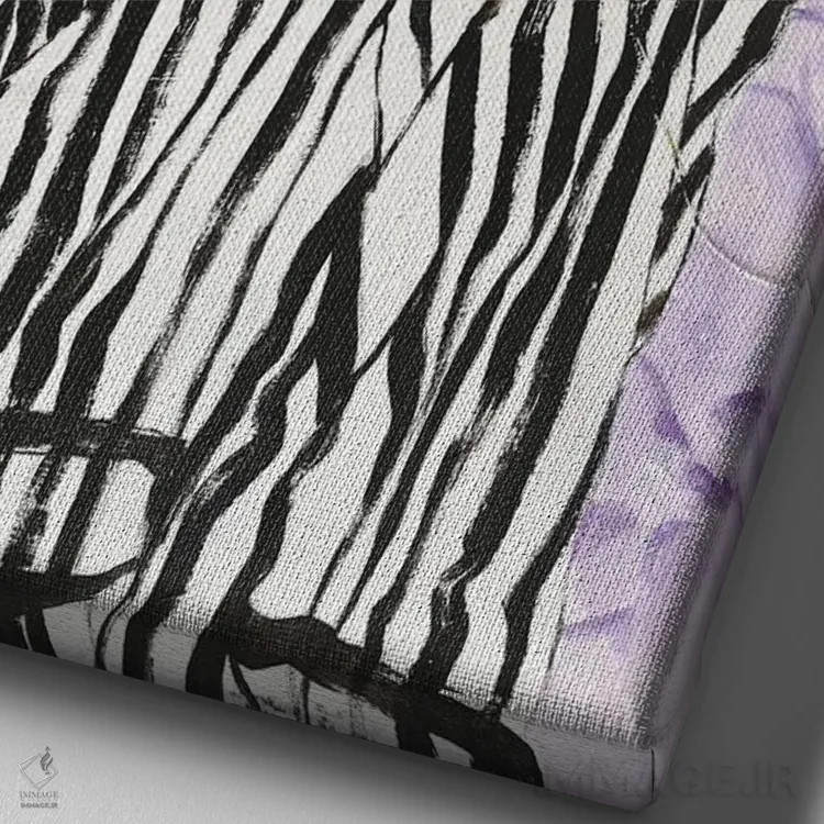 تابلو دکوراتیو مطالعه اثر دیزاین فابریکن - نمای نزدیک بافت بوم