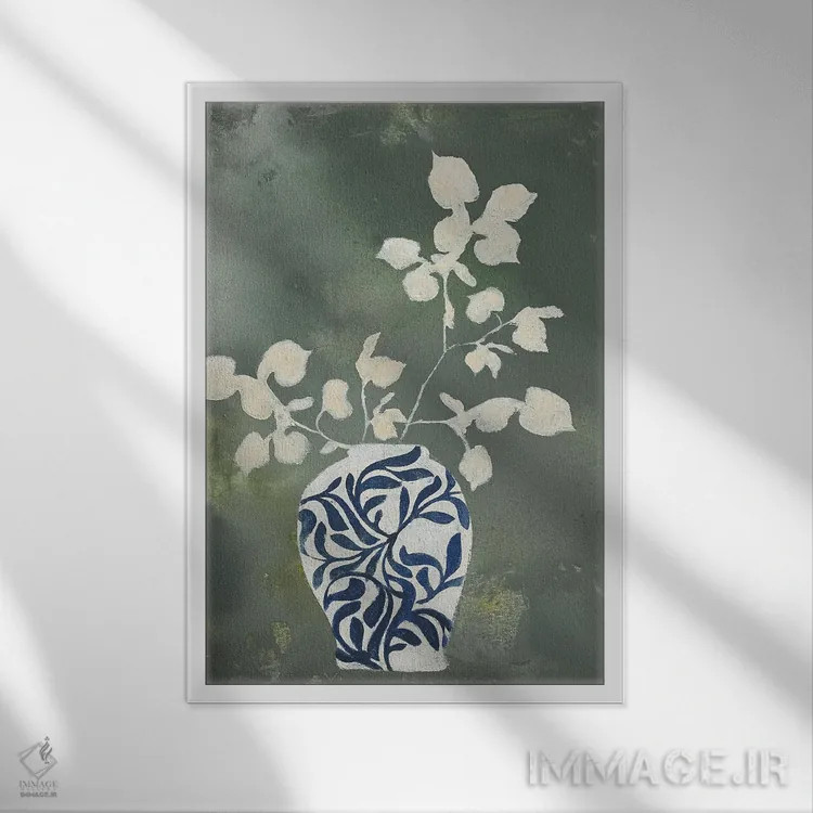 تابلو مینیمال طبیعت بی جان اثر دیزاین فابریکن - نمای قابدار سفید