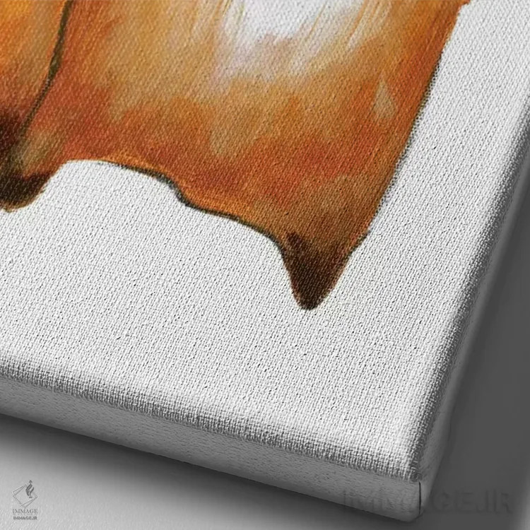 تابلو دکوراتیو روباه کوچولو اثر دیزاین فابریکن - نمای نزدیک بافت بوم