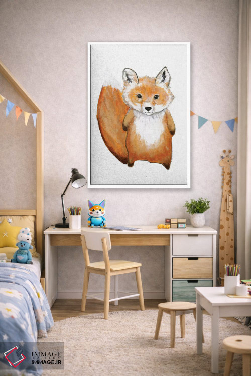 تابلو دکوراتیو روباه کوچولو اثر دیزاین فابریکن - D1W