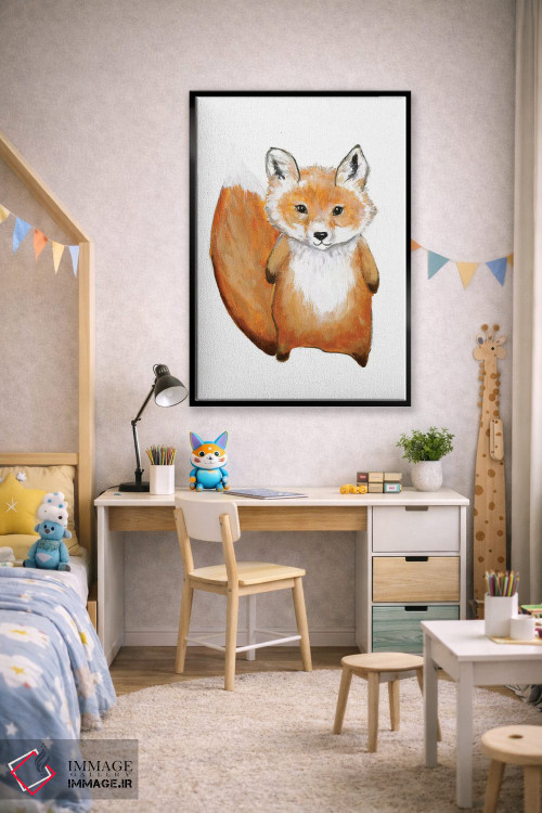 تابلو دکوراتیو روباه کوچولو اثر دیزاین فابریکن - D2B