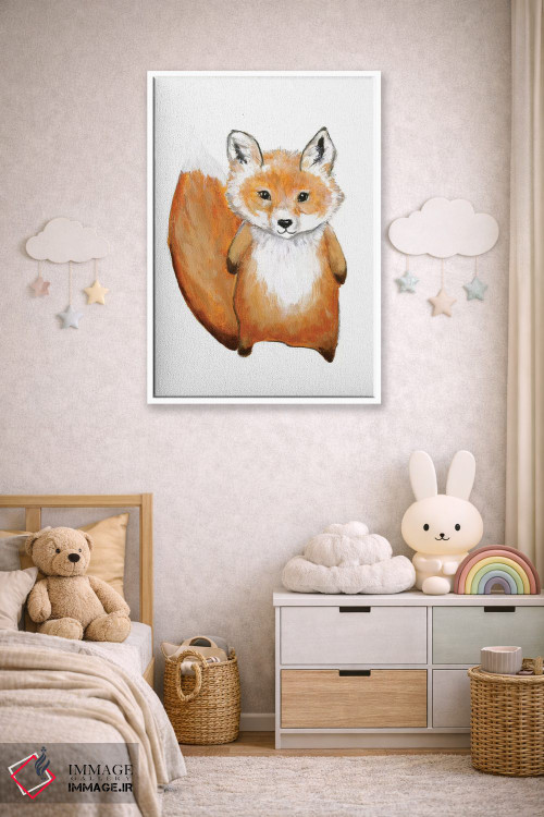 تابلو دکوراتیو روباه کوچولو اثر دیزاین فابریکن - D4W
