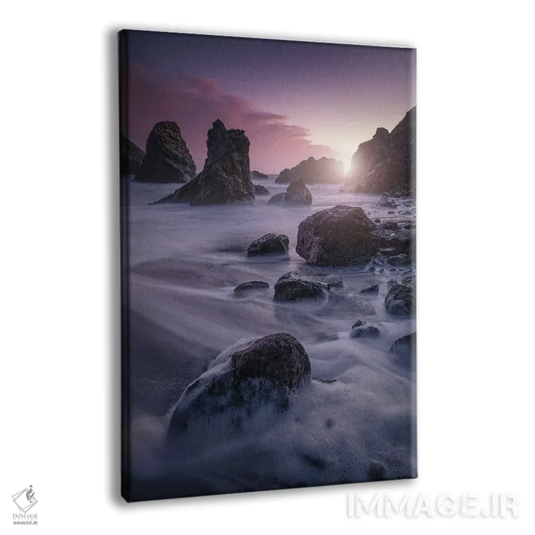 تابلو دکوراتیو بنفش تیره اثر فابیو آنتنور - نمای پرسپکتیو محصول