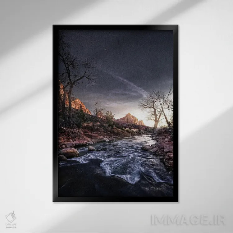 تابلو دکوراتیو دوشیزه تیره اثر فابیو آنتنور - نمای قابدار مشکی