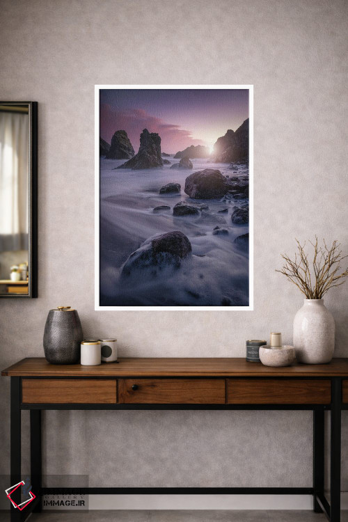 تابلو دکوراتیو بنفش تیره اثر فابیو آنتنور - D1W