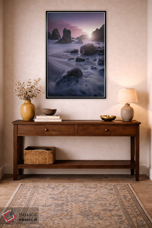 تابلو دکوراتیو بنفش تیره اثر فابیو آنتنور - D3B