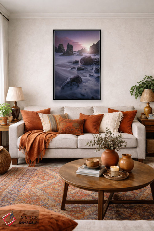 تابلو دکوراتیو بنفش تیره اثر فابیو آنتنور - D2B