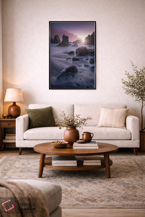 تابلو دکوراتیو بنفش تیره اثر فابیو آنتنور - D4B