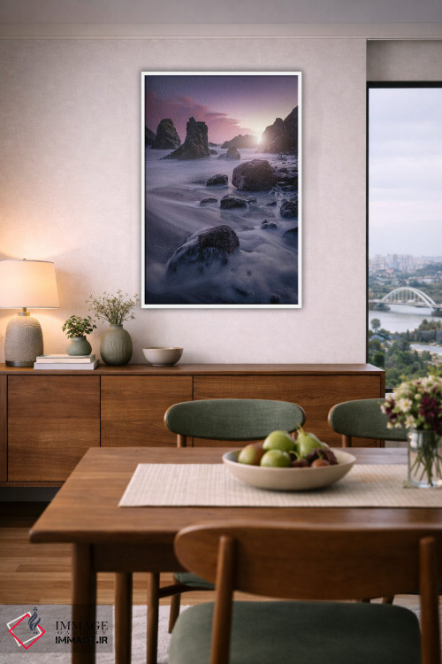 تابلو دکوراتیو بنفش تیره اثر فابیو آنتنور - D6W