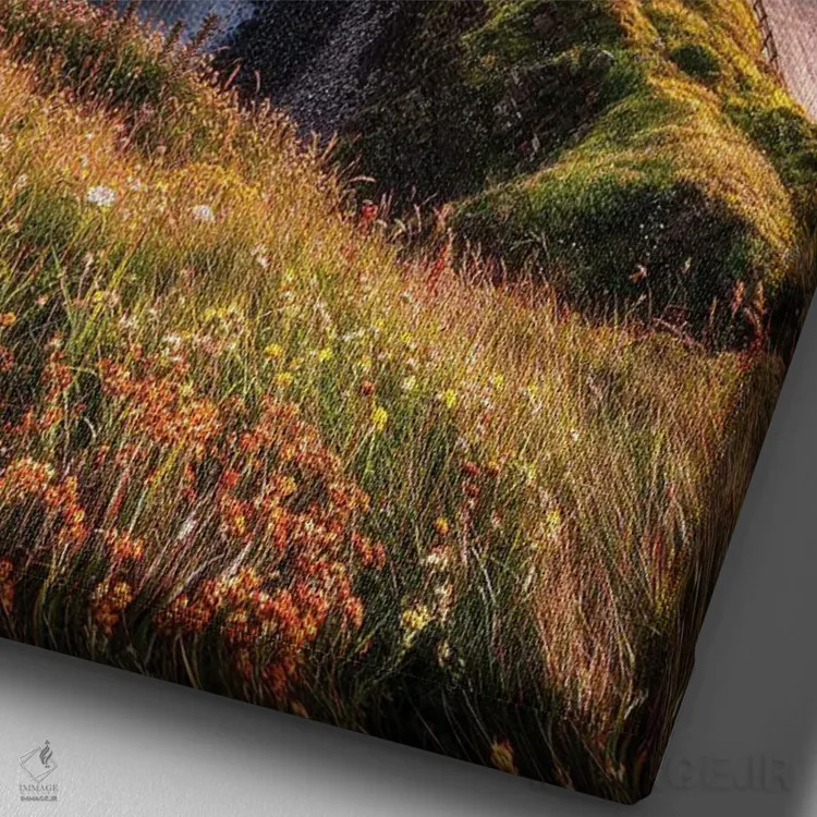 تابلو دکوراتیو سنگ اژدها اثر فابیو آنتنور - نمای نزدیک بافت بوم