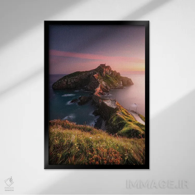 تابلو دکوراتیو سنگ اژدها اثر فابیو آنتنور - نمای قابدار مشکی