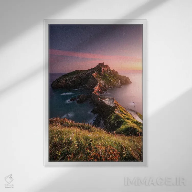 تابلو دکوراتیو سنگ اژدها اثر فابیو آنتنور - نمای قابدار سفید