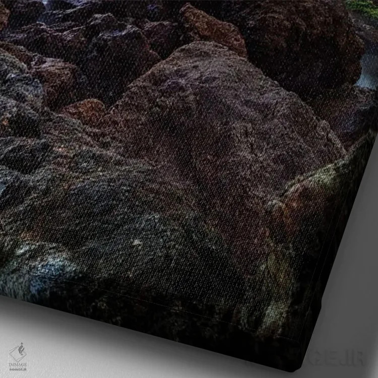 تابلو دکوراتیو قاب شده اثر فابیو آنتنور - نمای نزدیک بافت بوم