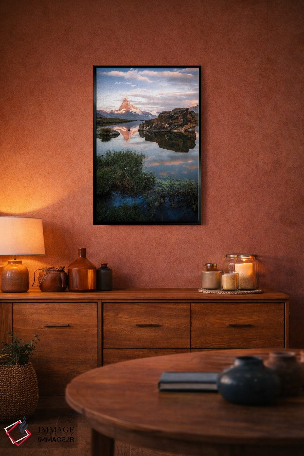 تابلو دکوراتیو سبز و قرمز اثر فابیو آنتنور - D4B