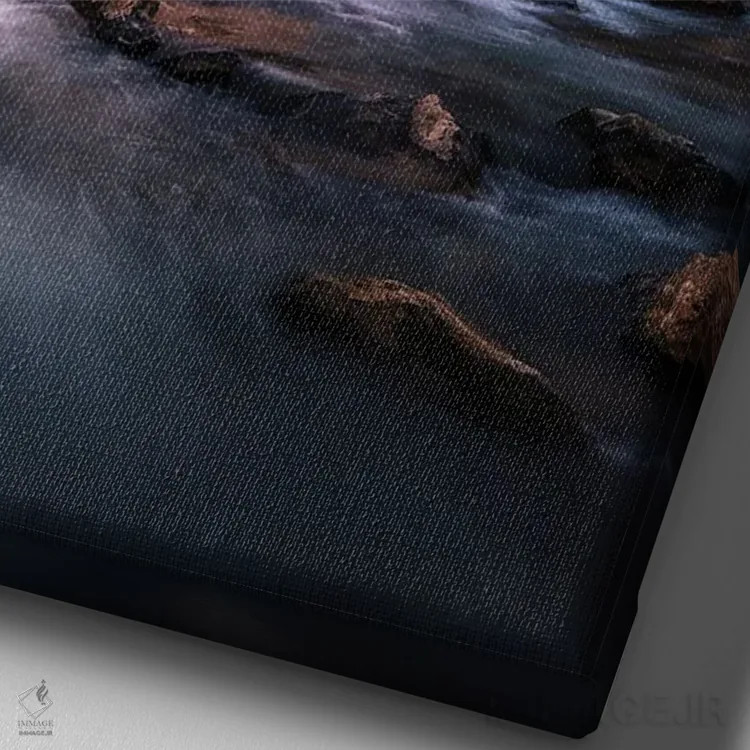 تابلو دکوراتیو آخرین حیاط اثر فابیو آنتنور - نمای نزدیک بافت بوم