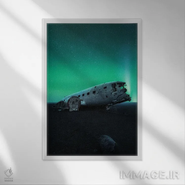 تابلو دکوراتیو آخرین پرواز سبز اثر فابیو آنتنور - نمای قابدار سفید