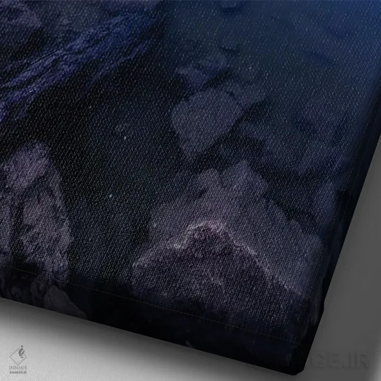 تابلو دکوراتیو لیمیندس در شب اثر فابیو آنتنور - نمای نزدیک بافت بوم