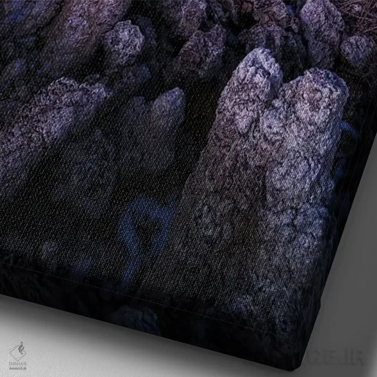 تابلو دکوراتیو تک رنگ اثر فابیو آنتنور - نمای نزدیک بافت بوم