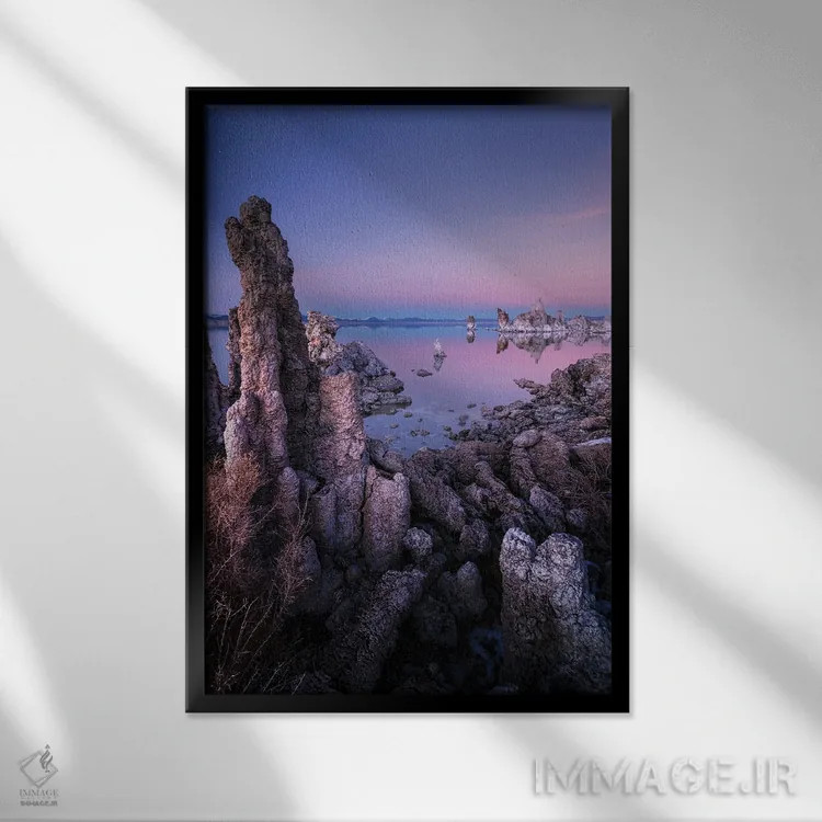 تابلو دکوراتیو تک رنگ اثر فابیو آنتنور - نمای قابدار مشکی