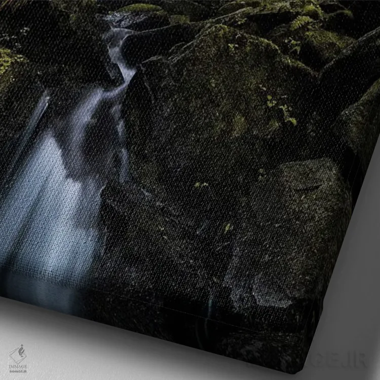 تابلو دکوراتیو جنگل اسرارآمیز اثر فابیو آنتنور - نمای نزدیک بافت بوم