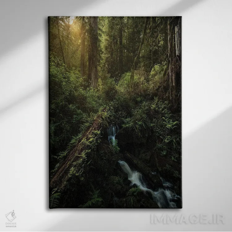 تابلو دکوراتیو خطوط سرخ چوب اثر فابیو آنتنور - نمای روبهرو روی دیوار