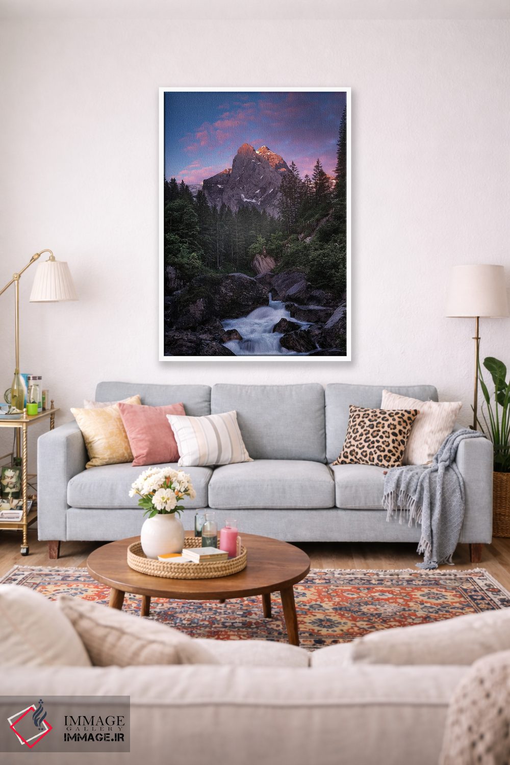 تابلو دکوراتیو قله قرمز اثر فابیو آنتنور - D1W