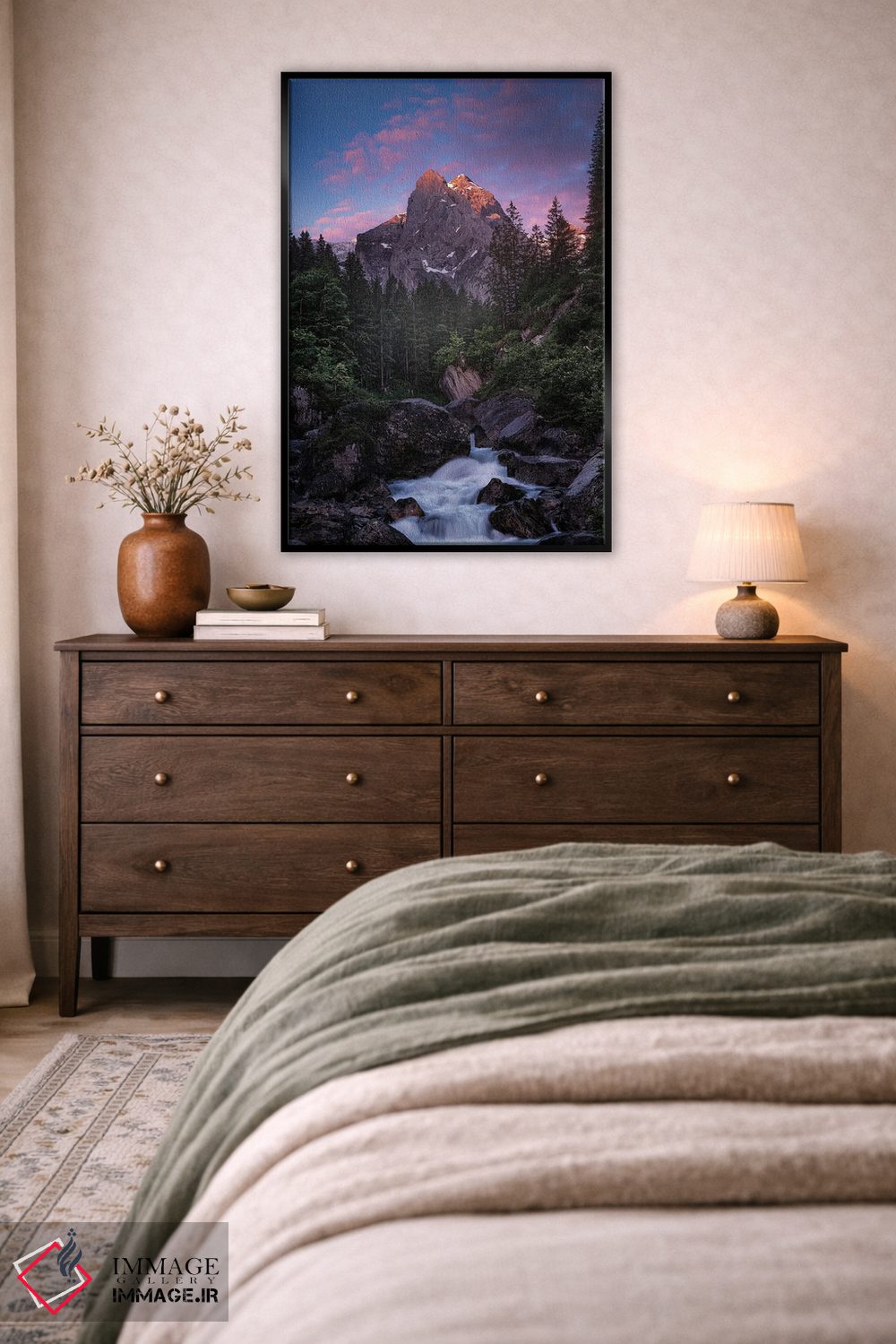 تابلو دکوراتیو قله قرمز اثر فابیو آنتنور - D5B