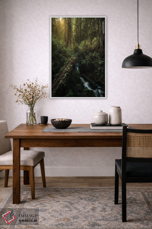 تابلو دکوراتیو خطوط سرخ چوب اثر فابیو آنتنور - D3W