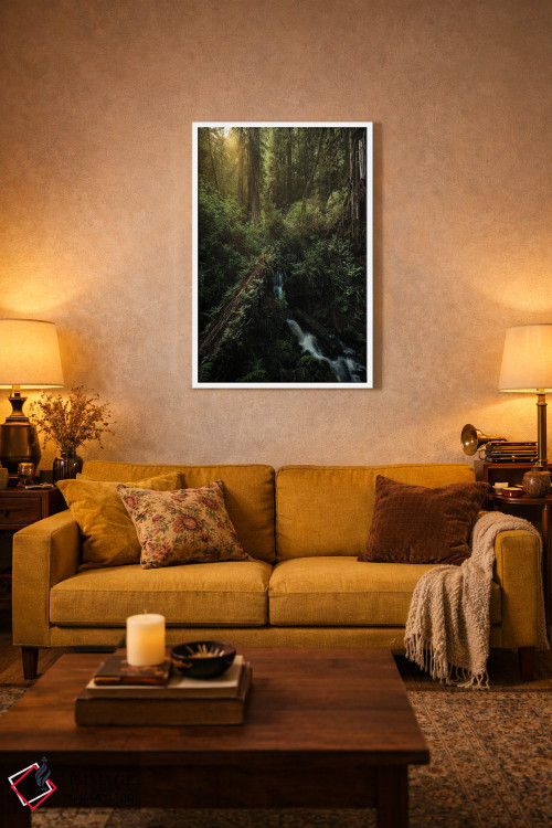 تابلو دکوراتیو خطوط سرخ چوب اثر فابیو آنتنور - D2W