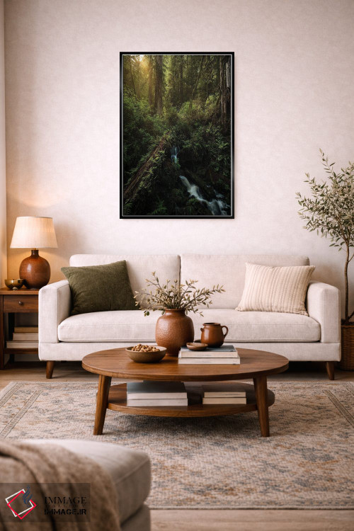 تابلو دکوراتیو خطوط سرخ چوب اثر فابیو آنتنور - D6B