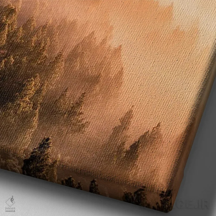 تابلو دکوراتیو موج قناری اثر فابیو آنتنور - نمای نزدیک بافت بوم