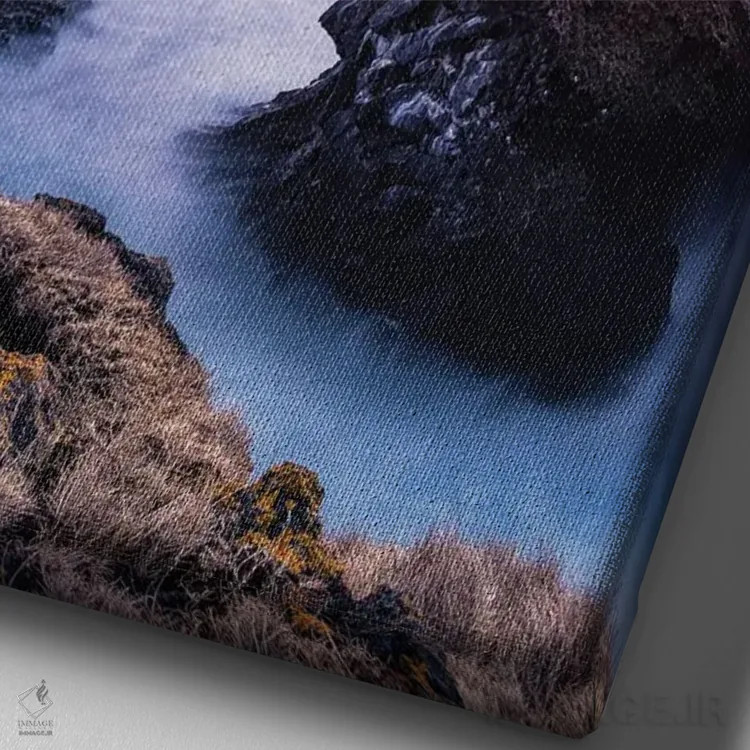 تابلو دکوراتیو غروب آفتاب اثر فابیو آنتنور - نمای نزدیک بافت بوم