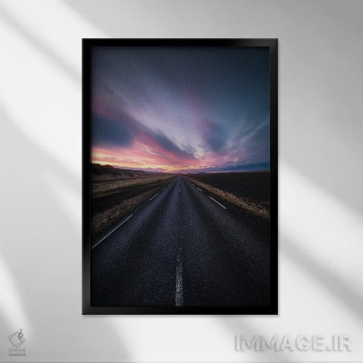 تابلو دکوراتیو خیابان اثر فابیو آنتنور - نمای قابدار مشکی